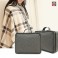 체크똑딱이극세사핸디백담요